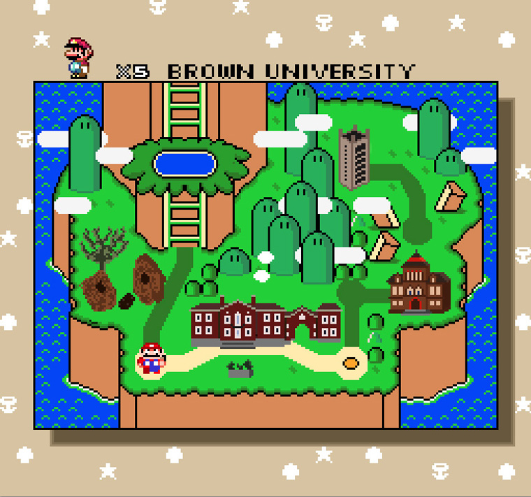 Super Mario version of Brown University map