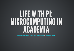 Microcomputing in Academia